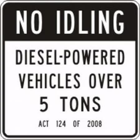 Accuform NO IDLING SIGN PENNSYLVANIA SIGN 48 in FRR385RA